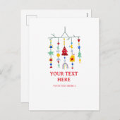 Kerst Scandi Minimalistisch Eenvoudig Vakantie  Feestdagenkaart (Voorkant / Achterkant)