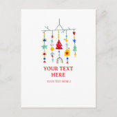 Kerst Scandi Minimalistisch Eenvoudig Vakantie  Feestdagenkaart (Voorkant)