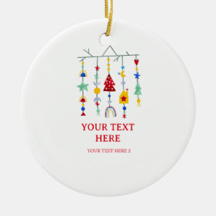 Kerst Scandi Minimalistisch Eenvoudig Vakantie Keramisch Ornament