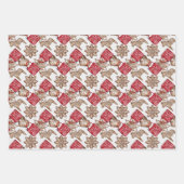 Kerst  Scandinavisch patroon Inpakpapier Vel (Voorkant 3)