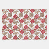 Kerst  Scandinavisch patroon Inpakpapier Vel (Voorkant 2)