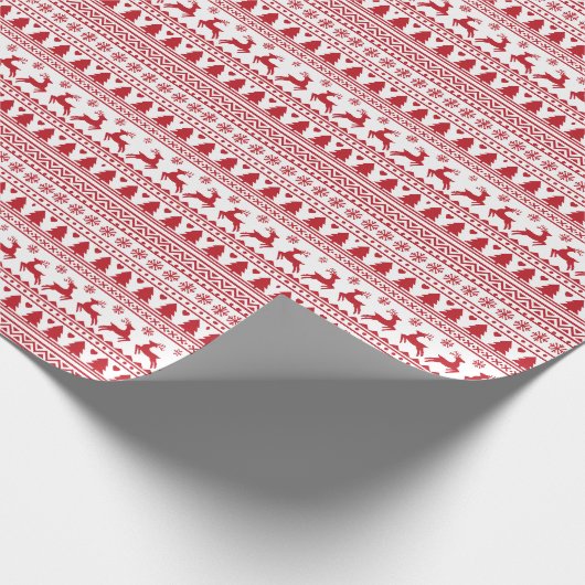 Kerst Scandinavische klassieke patroon Cadeaupapier (Hoek)