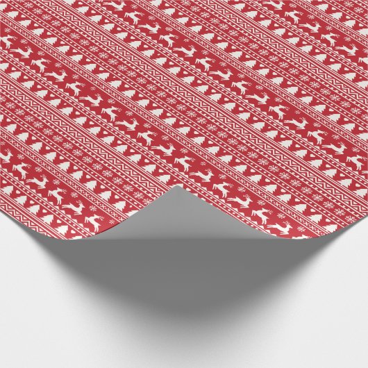 Kerst Scandinavische klassieke patroon Cadeaupapier (Hoek)