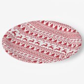 Kerst Scandinavische klassieke patroon Papieren Bordje (Gekanteld)