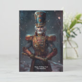 Kerst Scandinavische Notenkraker Volkskunst Feestdagenkaart (Staand voorkant)