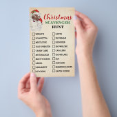 Kerst Scavenger Hunt Santa Game Kaart (Hand)