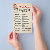 Kerst Scavenger Hunt Santa Game Kaart (Hand)