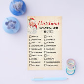 Kerst Scavenger Hunt Santa Game Kaart (Enkel)