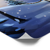 Kerst Scène Art Poster (Hoek)