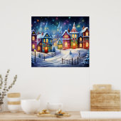 Kerst Scène Art Poster (Keuken)