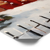 Kerst Scène Art Poster (Hoek)