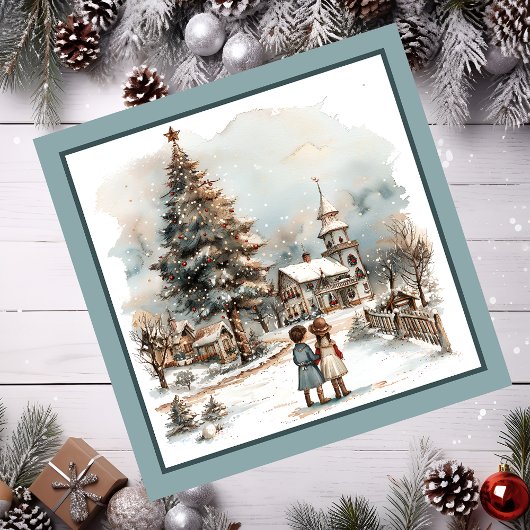 Kerst Scene Magnetische Kaart