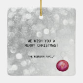 Kerst scène takken en ballen Waterverf Keramisch Ornament (Achterkant)