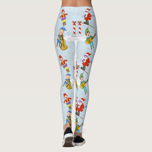 Kerst Scène Vakantie Leggings (Achterkant)
