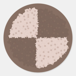 Kerst Schaak Koek Patroon Ronde Sticker