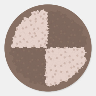 Kerst Schaak Koek Patroon Ronde Sticker