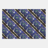 Kerst Schaakstukken - Sneeuwvlokken, Kerstboom Inpakpapier Vel (Voorkant 3)