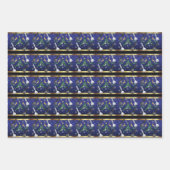 Kerst Schaakstukken - Sneeuwvlokken, Kerstboom Inpakpapier Vel (Voorkant 2)