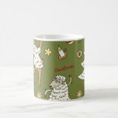 Kerst Schaap: Dierlijke  Illustratie. Koffiemok (Center)