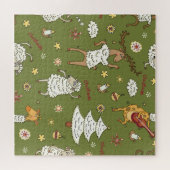 Kerst Schaap: Dierlijke Illustratie. Legpuzzel (Horizontaal)