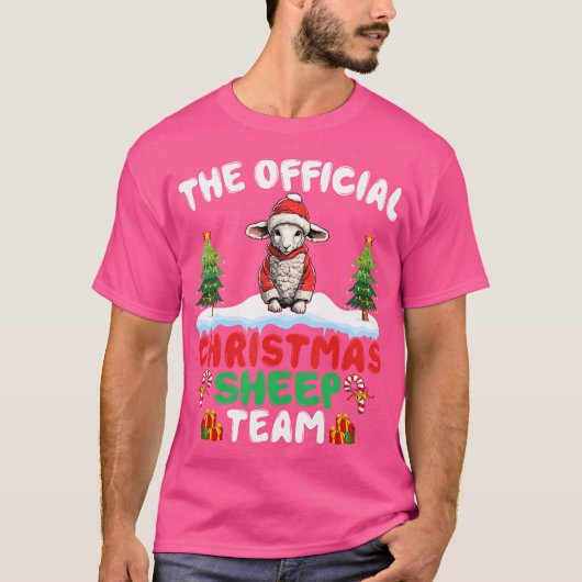 Kerst Schaap Team Schaap Kerstboom Xmas Lig T-shirt (Voorkant)