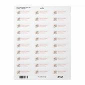 Kerst Schaatsen Retouradreslabels Etiket (Full Sheet)