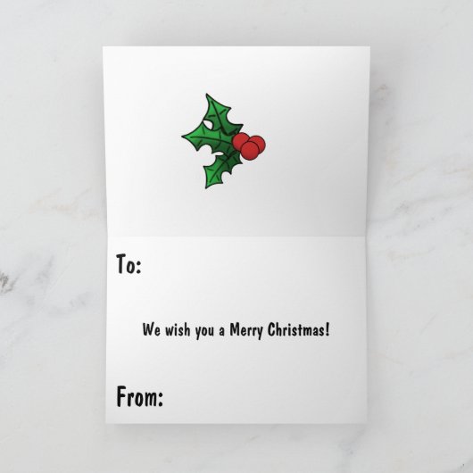 Kerst Schaatsende Katten V2 Kaart (Binnen)