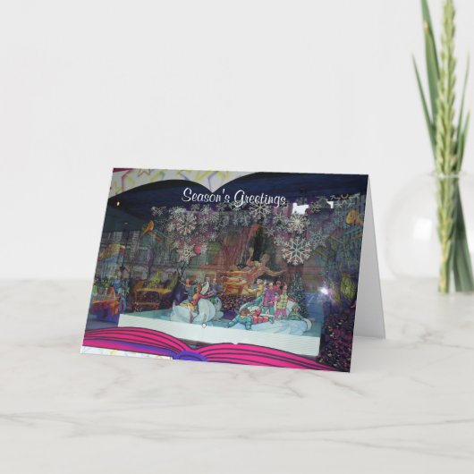 Kerst schaatsers seizoen Groeten Kaart (Voorkant)