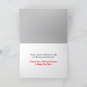 Kerst schaatsers seizoen Groeten Kaart (Binnen)