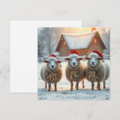 Kerst Schapen Feestdagenkaart (Voorkant / Achterkant)