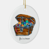 Kerst schatkist keramisch ornament (Rechts)