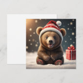 Kerst schattig beer vakantie Kaart (Voorkant / Achterkant)