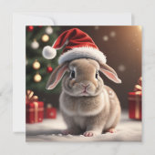 Kerst schattig bunny vakantie Kaart (Voorkant)