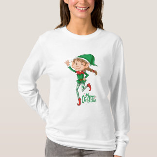 Kerst schattig elf. t-shirt