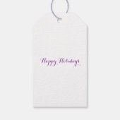 Kerst schattig engel meisje kunst paarse cadeau la cadeaulabel (Achterkant)