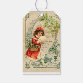 kerst, schattig, grappig, retro cadeaulabel (Achterkant)