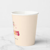 Kerst schattig hond familie modern papieren bekers (Links)