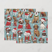 Kerst schattig hond patroon (Voorkant / Achterkant)