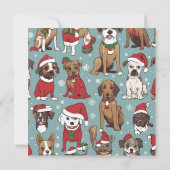 Kerst schattig hond patroon (Achterkant)