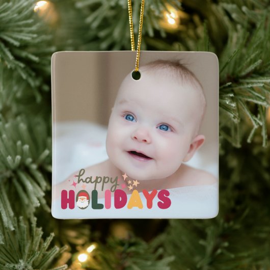 Kerst schattig kleurrijke moderne vakantie keramisch ornament (Boom)