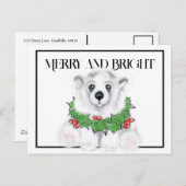Kerst schattig polar beer welp, Santa beer welp Briefkaart (Voorkant / Achterkant)