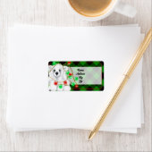 Kerst schattig polar beer welp, Santa beer welp Etiket (Insitu)