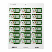 Kerst schattig polar beer welp, Santa beer welp Etiket (Full Sheet)