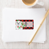 Kerst schattig polar beer welp, Santa beer welp Etiket (Insitu)