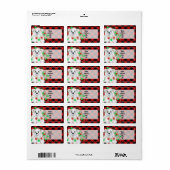 Kerst schattig polar beer welp, Santa beer welp Etiket (Full Sheet)