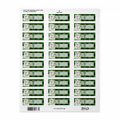 Kerst schattig polar beer welp, Santa beer welp Etiket (Full Sheet)