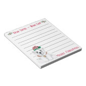 Kerst schattig polar beer welp, Santa beer welp Notitieblok (Schuin)