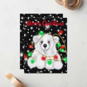 Kerst schattig polar beer welp, Santa beer welp Notitiekaartje (Voorkant / Achterkant in situ)