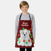 Kerst schattig polar beer welp, Santa beer welp Schort (Gedragen)