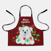 Kerst schattig polar beer welp, Santa beer welp Schort (Voorkant)